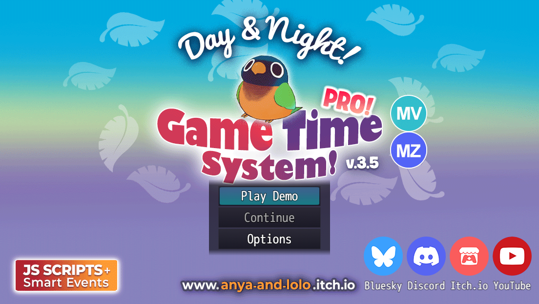 RPG Maker Day & Night Game Time System Pro title screen preview