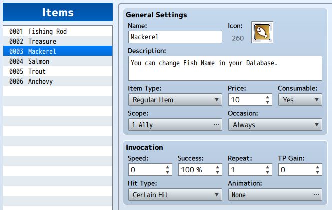 RPG Maker nested conditional branches handling each random catch result from 0 to 7.