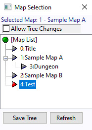 Map Selection window after Refresh, showing the new 4: Test map