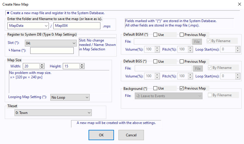 Check map settings
